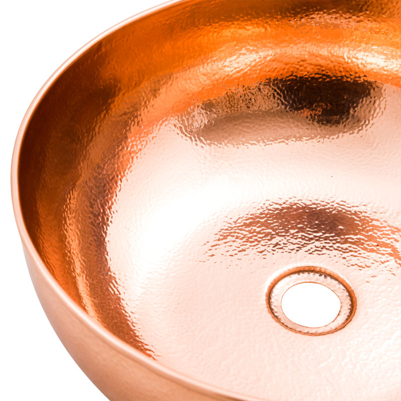 Bloomsbury Market Kenyon 440mm L x 440mm W Circular Sink, Rose Gold