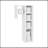 Ranch, Toilet Paper Holder With 3 Open Shelves, Compact Bathroom Organizer,White