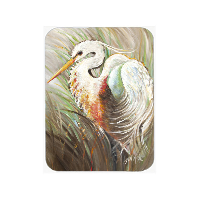 Caroline's Treasures Egret Glass Cutting Board