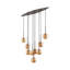 Atalissa 9 - Light Stainless Steel Cluster Pendant-553941407