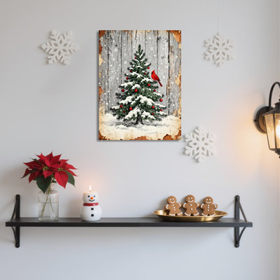 Arbre, art mural sur toile Cardinal