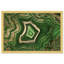 «Green Emerald Abstract Geode Glam», reproduction d'art moderne encadrée pour le bureau-68786441-68786448