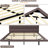 Queen Size, Floating Bed Frame, Led , Coffee Modern Pu Leather Platform Bed, Material, 8 Dynamic Lighting Styles Frame With Size Color, Strong And Reliable, Simple Assembly, Sequences-125572973-125572975