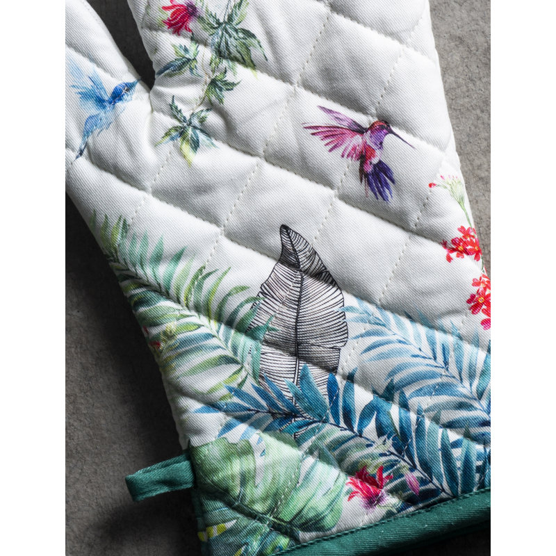Gant de cuisine + manique 100 % coton Maison d'Hermine Tropiques - 7,5 po x 13 po et 8 po x 8 po