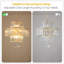 Luxe - lustre en cristal de luxe, - luminaire suspendu à cadre léger, éclairage de plafond élégant pour le salon, la salle à manger, la chambre à coucher (sans ampoules)