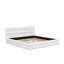 Lit plateforme tapissier avec tête de lit épaisse, lit tapissier de style bloc-1291287313