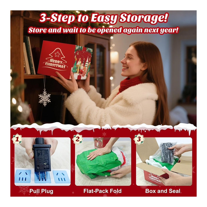 Décoration de Noël père Noël gonflable 5 pi avec sac cadeau