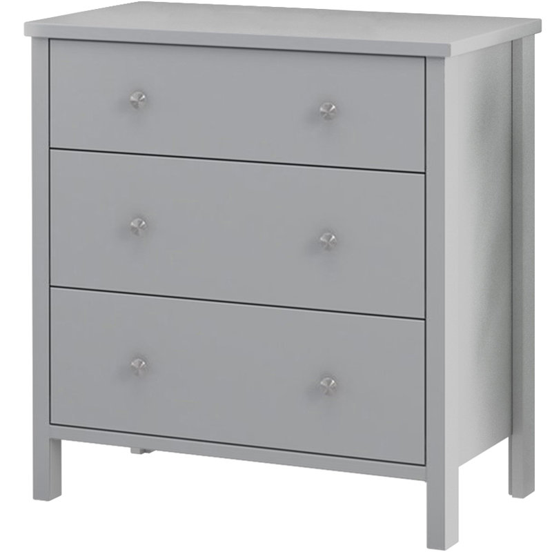 Sparland 81cm W 3 - Drawer Chest of Drawers, Grey