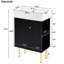 Armoire de salle de bain 21,6 po avec lavabo en céramique et rangement de meuble-lavabo noir à droite-2007362640