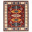 Tapis oriental rouge / ivoire / vert en laine noué à la main-1169210801