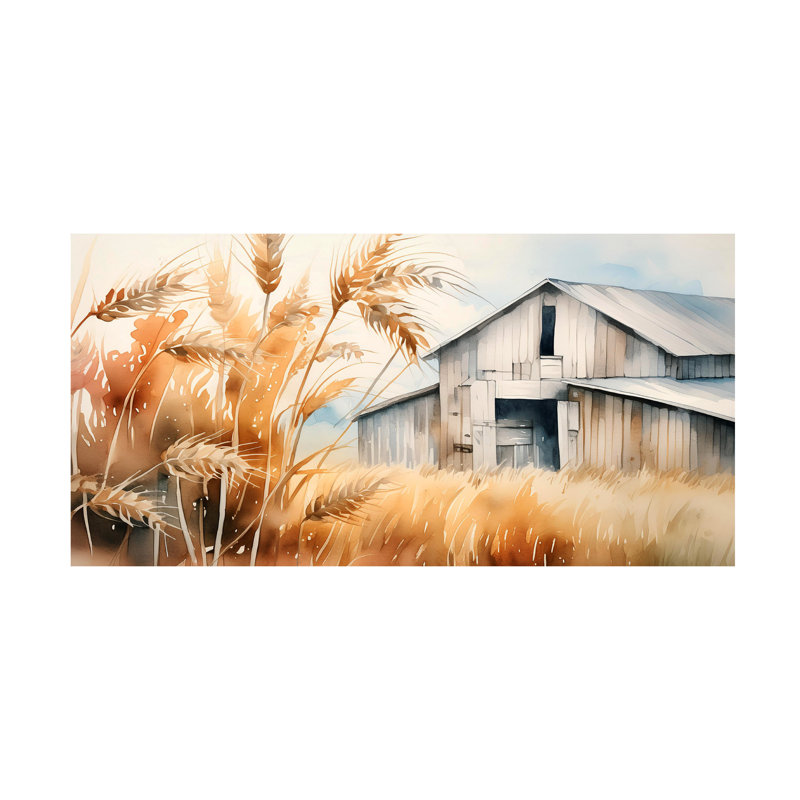 Art sur toile bolologique, tranche de campagne, H 10 po x l 19 po
