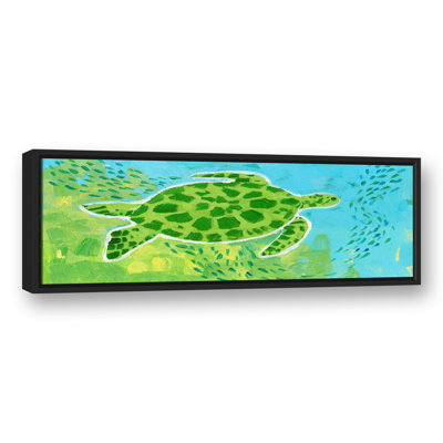 Tortue de mer brillante sur toile
