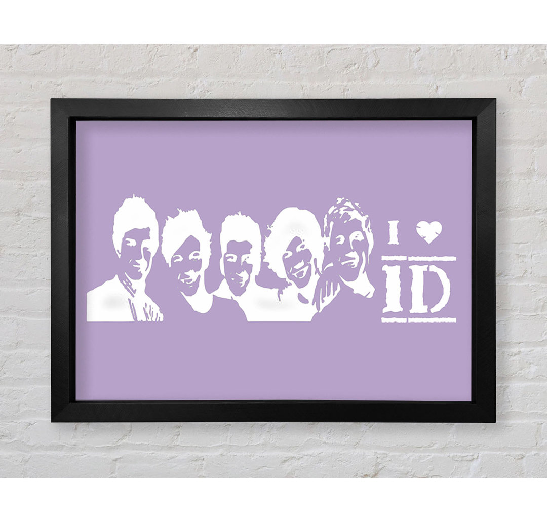 Musik Zitat I Love 1 Direction Lilac - Einzelne Bilderrahmen Kunstdrucke