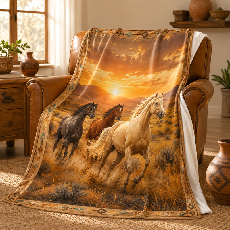 Jeté de cheval Golden Valley avec trio Sunset