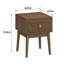 Ensemble de table de chevet 2 pièces de style médiéval-moderne avec glissières de tiroir lisses et poignées en métal durables, tables d'appoint multifonctionnelles compactes, fabrication robuste avec amplement d'espace de rangement fermé