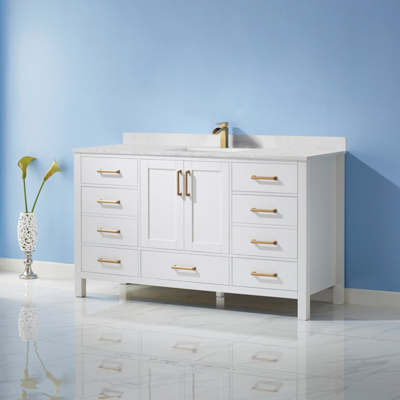 Ensemble de meuble-lavabo simple 60 po Ryland, Blanc