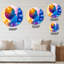 Colourful Ornamental Trees X - Modern Wall Clock-60328664