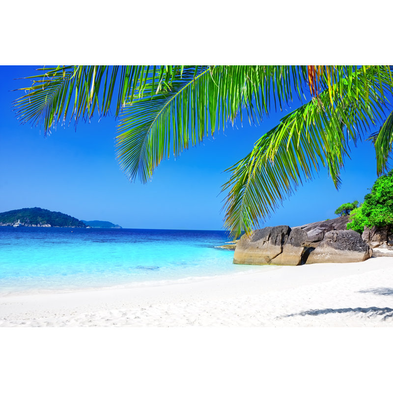 White Sand Beach - Wrapped Canvas Print, 61cm H x 91cm W
