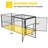 71" Chicken Coop Run Extension Metal Frame with Perches, Outdoor Rabbit Run Duck House Enclosure with Detachable Door