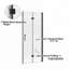 Porte de douche pliable sans cadre en alliage d'aluminium noir mat de 81 cm x 183 cm avec verre trempé