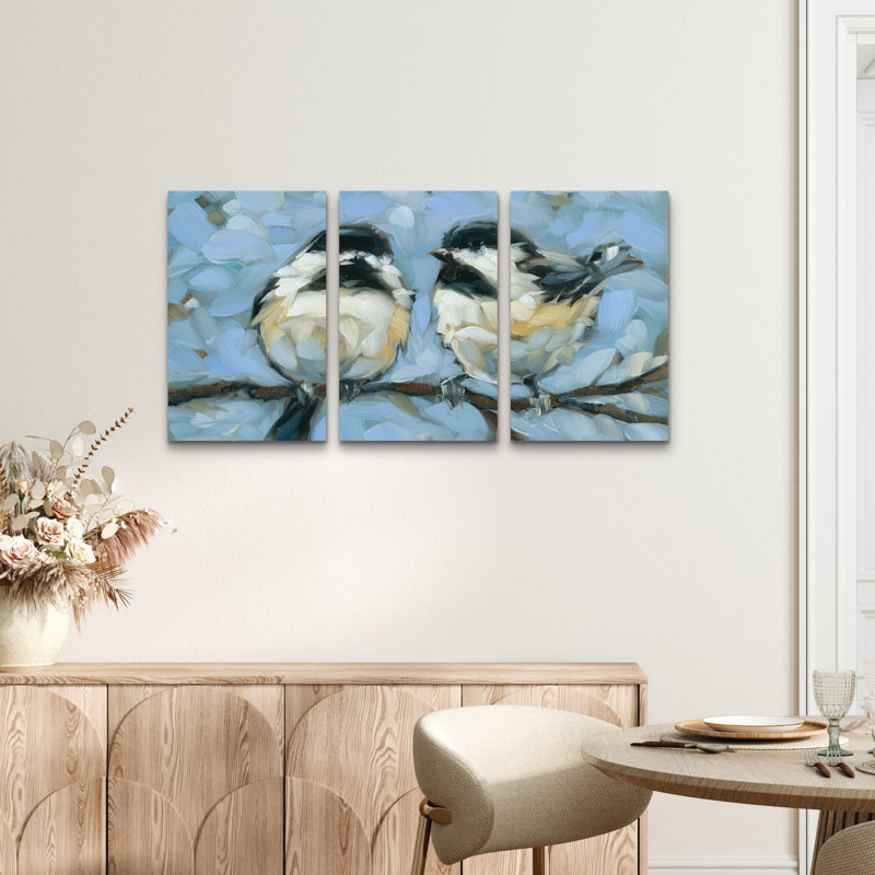 Ensemble de 3 panneaux muraux - Andrea Lavery «Trust», art mural sur toile pour le salon, la chambre à coucher ou le bureau 