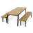 1 DINING TABLE+2 DINING BENCHES