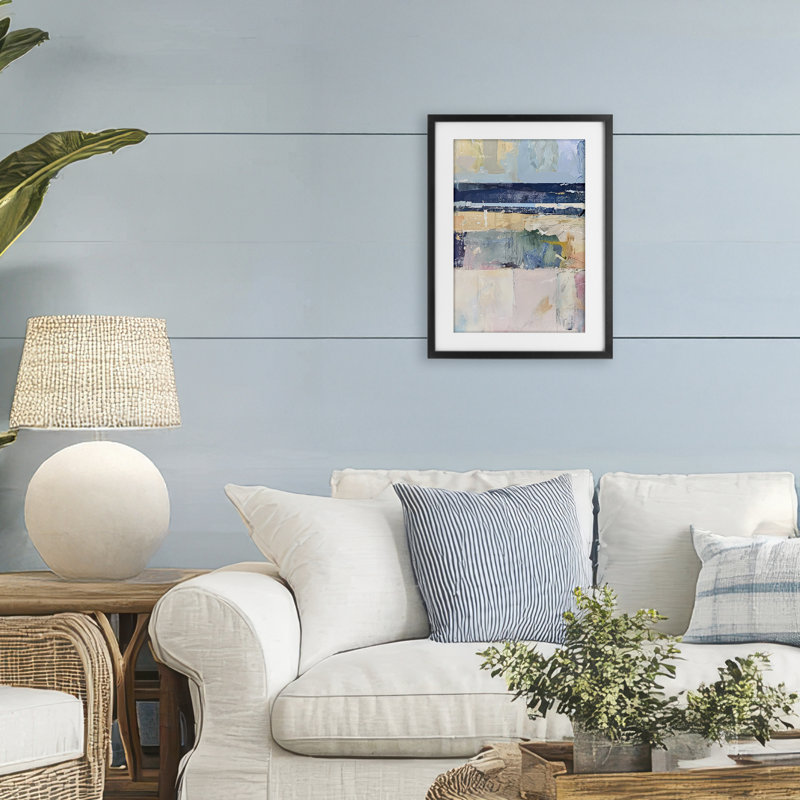 Nautical Echoes Of Light Framed Print Under Glass, design by Raymond Powers, 20" H x 14" W, Midnight Black Frame