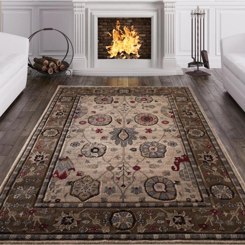 Sproule Floral Indoor Rug, Rectangle 3'9" x 5'9"