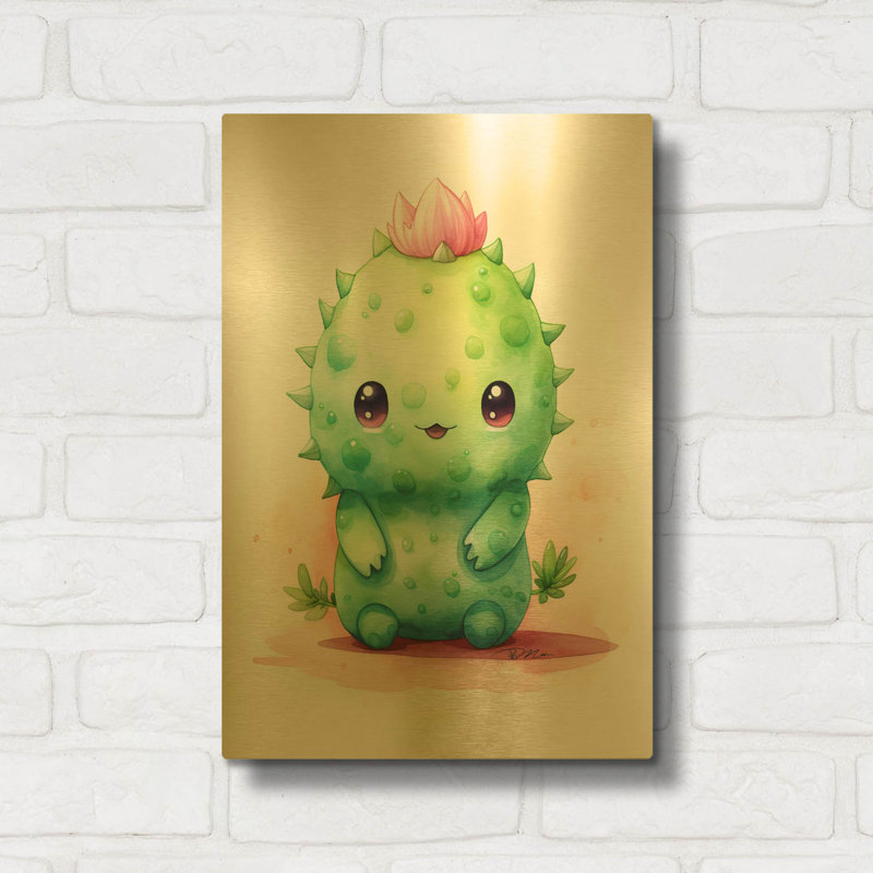« Monstre des fruits coupés 3 » par Momart, décoration murale en métal doré, 30,5 cm x 40,5 cm, 16" H x 12" W