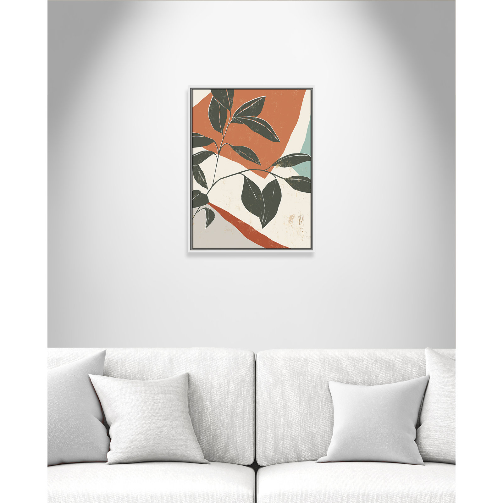 Cutout Leaves "Cutout Leaves I" Print, 25.5" H x 19.5" W x 2" D, White Framed