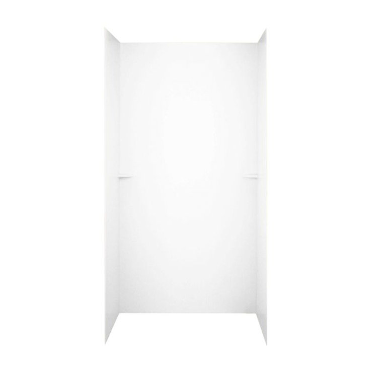 48'' W 36'' D 72'' H Glue Up Solid Surface Wall