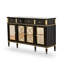Buffet en bois massif noir-418704281