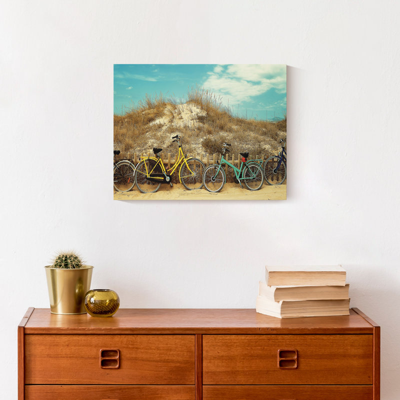 Beach Bikes sur toile, H 11 po x l 14 po x P 1,25 po, Toile tendue
