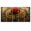 Godarville - Rose, art mural 5 pièces-106155795