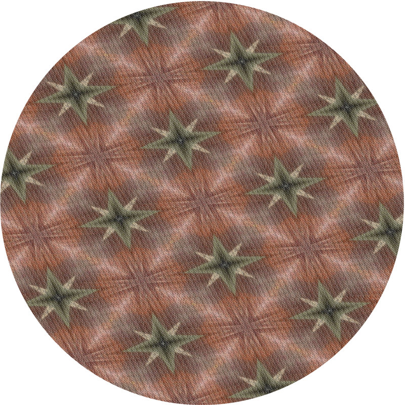 Orange Tapis décoratif, Rond 3 pi