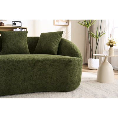 Chenille désossée moderne sans arête 2 avec 3 coussins, mise à niveau, canapé modulaire minimaliste pour salon, bureau, appartement, espace d'invité
