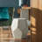 18x18x21" Hexagonal Capes Capiz Stool, Cream/Yellow