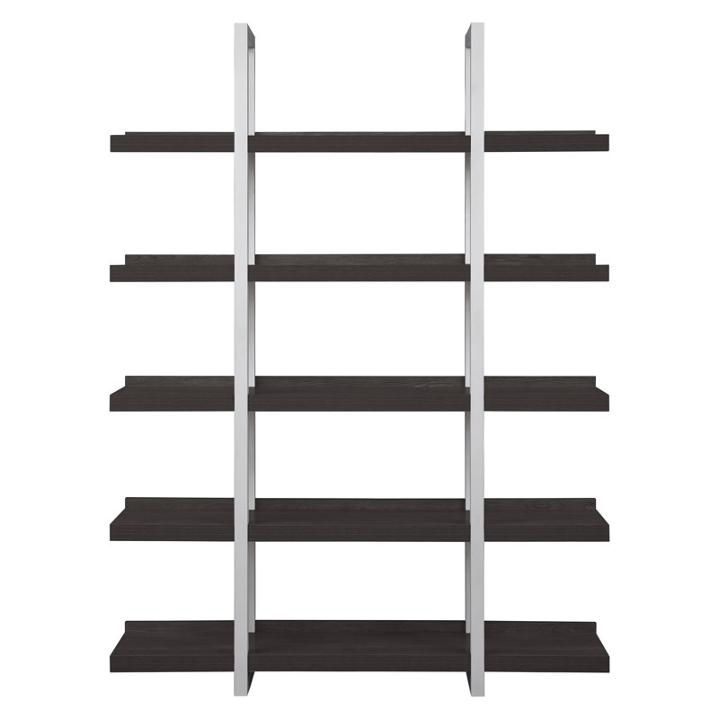 Hardip Etagere Bookcase, (5 Shelves) 80" H x 59" W x 14" D, Espresso
