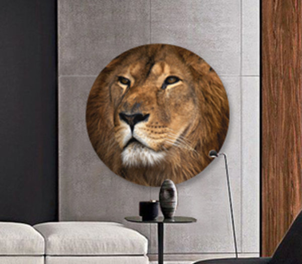 Prideful Lion Print, 46" H x 46" W x 1.5" D