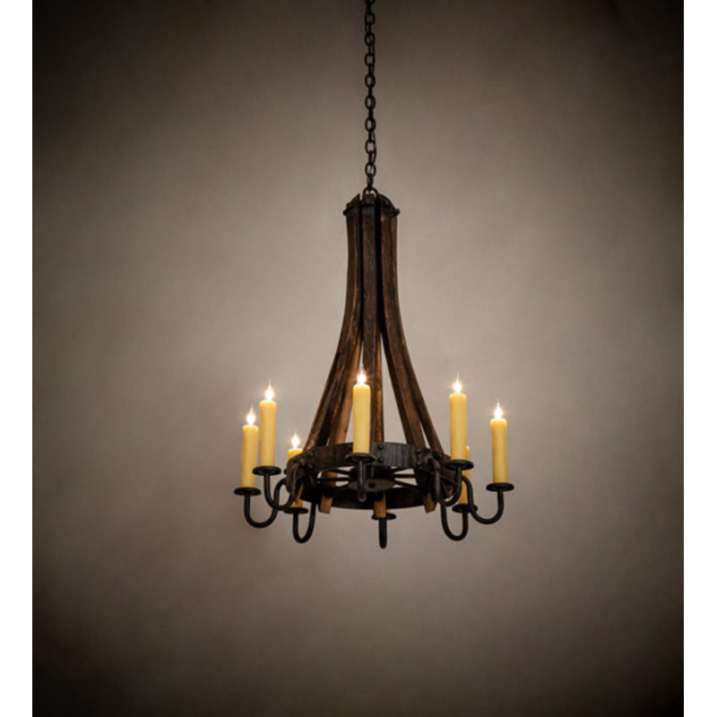 Barrel Stave 8 - Light Chandelier