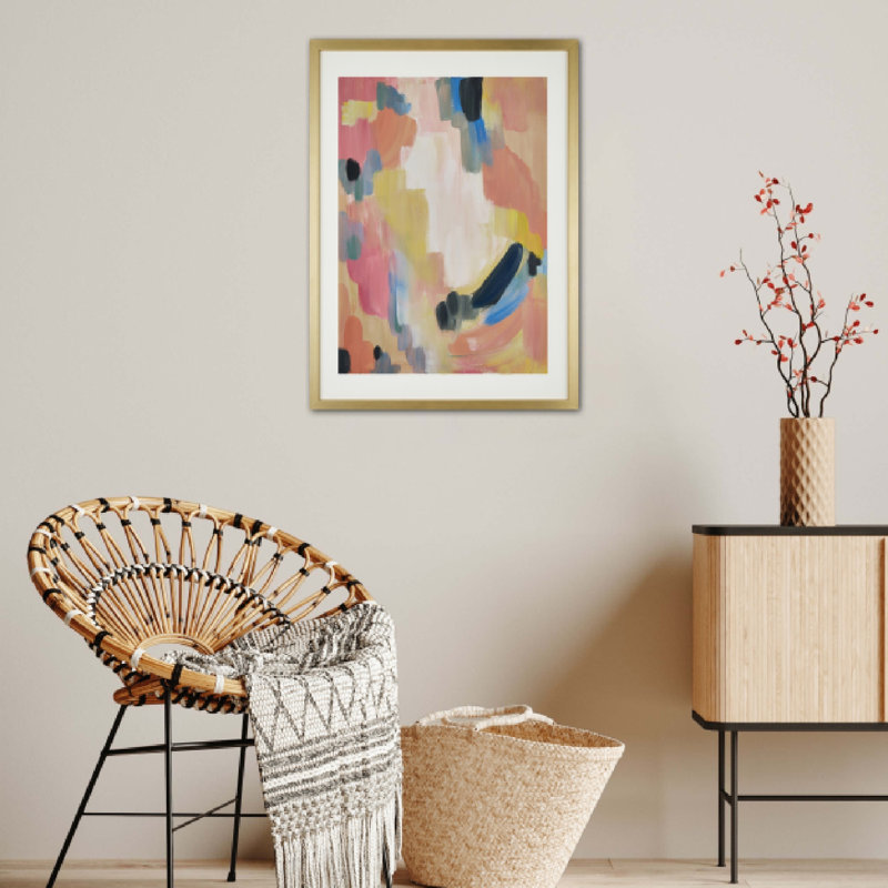 The Willow - Single Picture Frame Art Prints, Gold, 73cm H x 53cm W x 2cm D