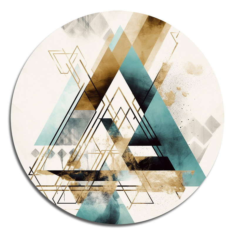 Abstract Wall Decor on Metal, 16" H x 16" W x 1" D