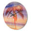 Horloge murale rétro en bois bleu clair rétro Palms-63618396