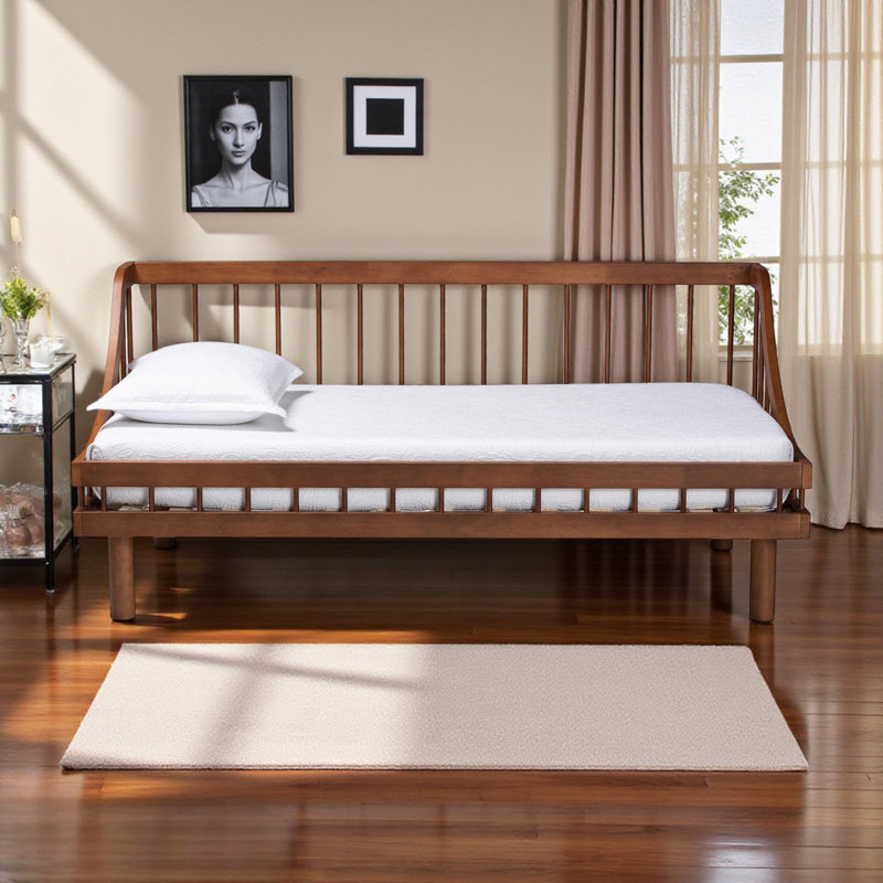 Finesse Twin Daybed in Walnut Brown Custom Finished Wood, 34.42'' H X 41'' W X 76.88'' L