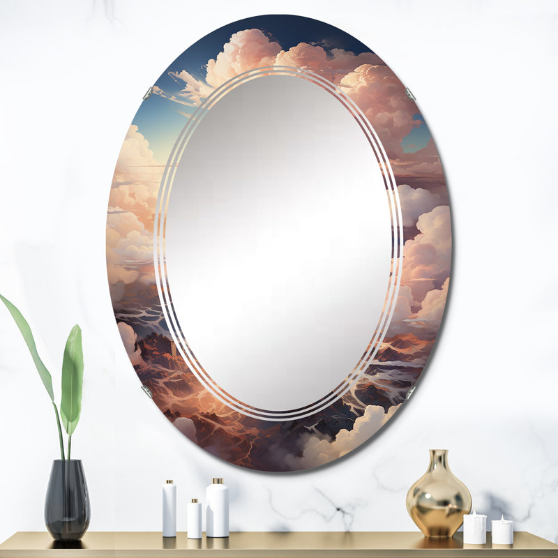 Winston - Miroir mural paysager ovale, 36 po x 24 po