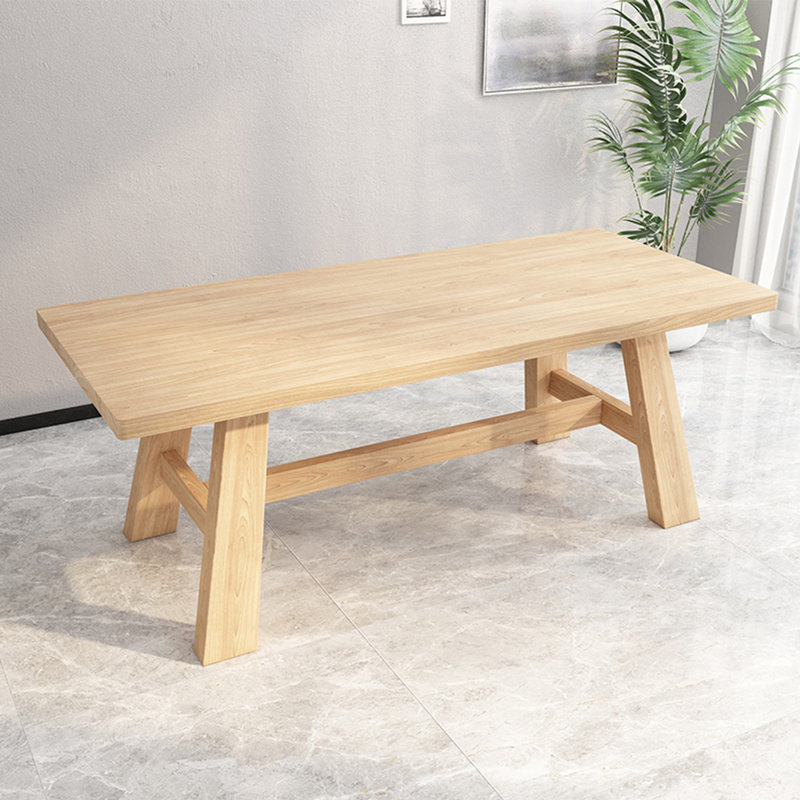 New Chinese style solid wood dining table, 29.5" H x 62.9" L x 27.5" D