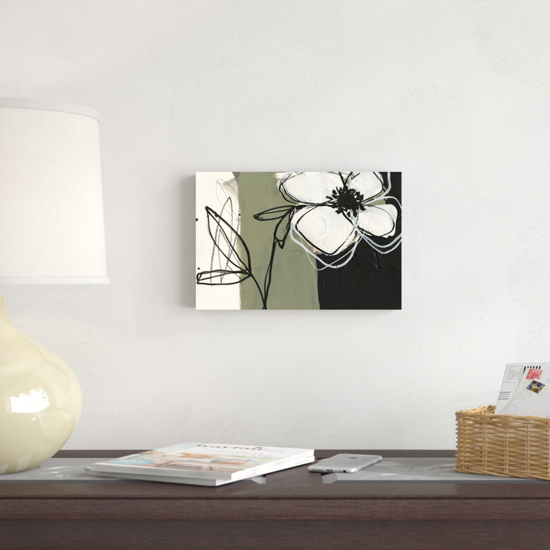 Floral Synergy IV par Jennifer Goldberger - peinture sur toile tendue, H 8 po x l 12 po