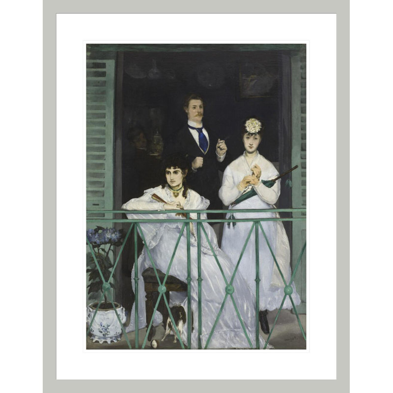 Le balcon par impression giclée encadrée, H 29,5 po x l 23,05 po