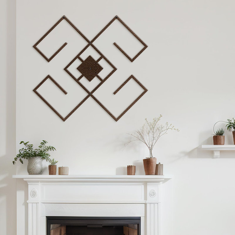 Wall Decor Metal, Bronze, 18" H x 18" W x 0.05" D