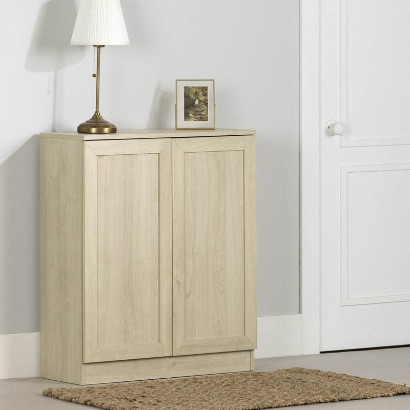 Essence 2-Door Storage Cabinet, Bleached Oak
